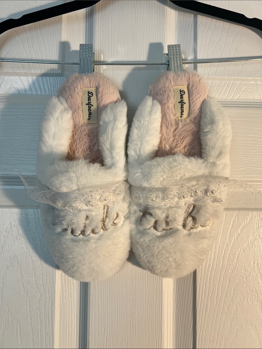 Dearfoam Bride to Be Slippers - size M 7-8
